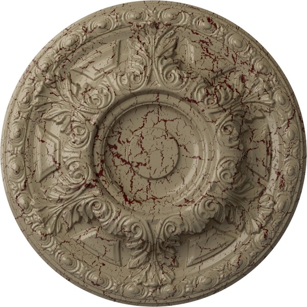 Ekena Millwork Granada Ceiling Medallion (Fits Canopies up to 7 1/8"), 23 1/2"OD x 2 3/4"P, Gobi Desert Crackle CM24GAGDC - main